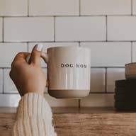 'Dog Mom' Stoneware Coffee Mug