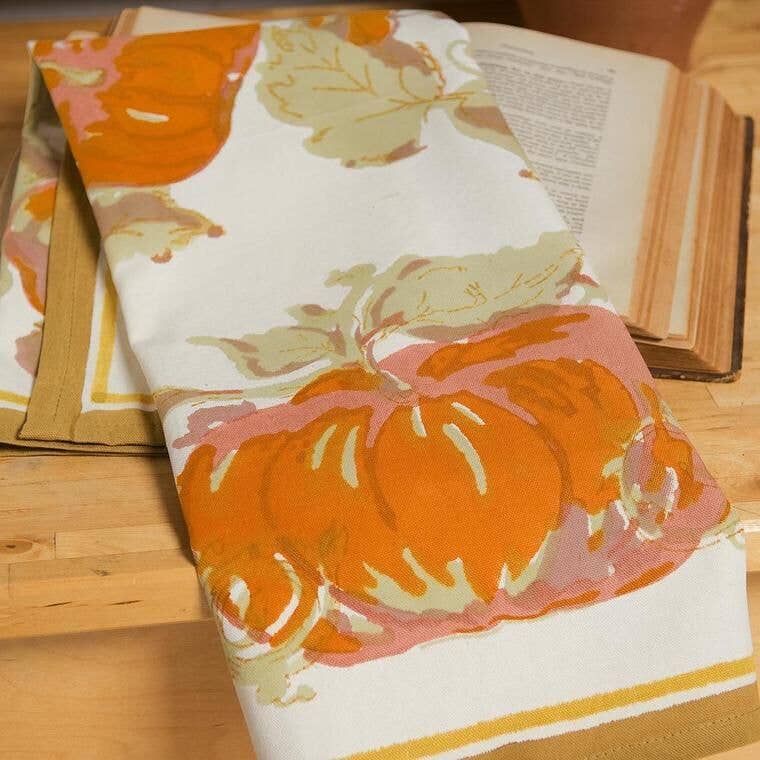 Pumpkin Orange/Mustard Tea Towel