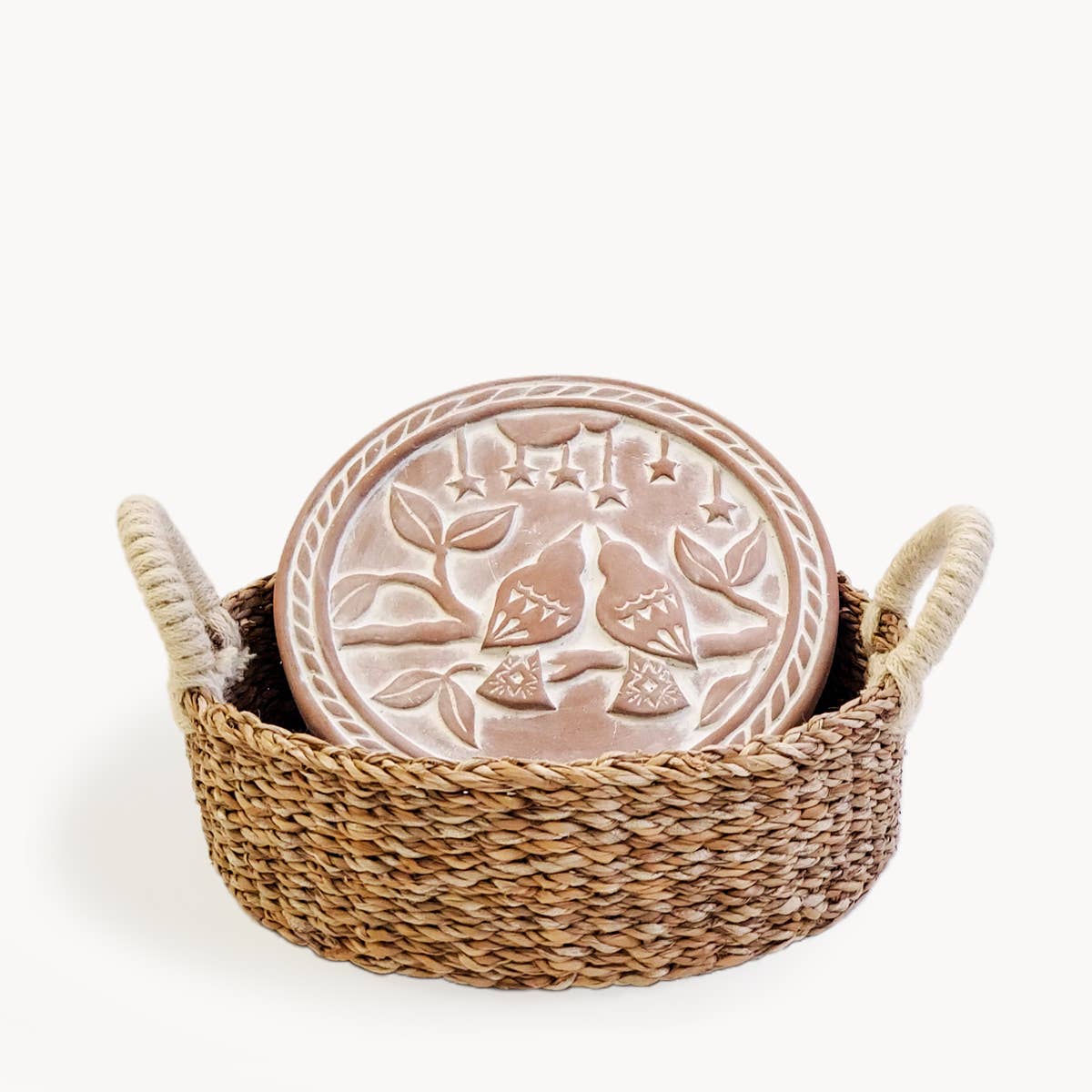 Handmade Bread Warmer & Wicker Basket -Round