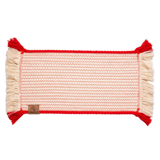 Pet Placemat | Cotton Rope Red Trim