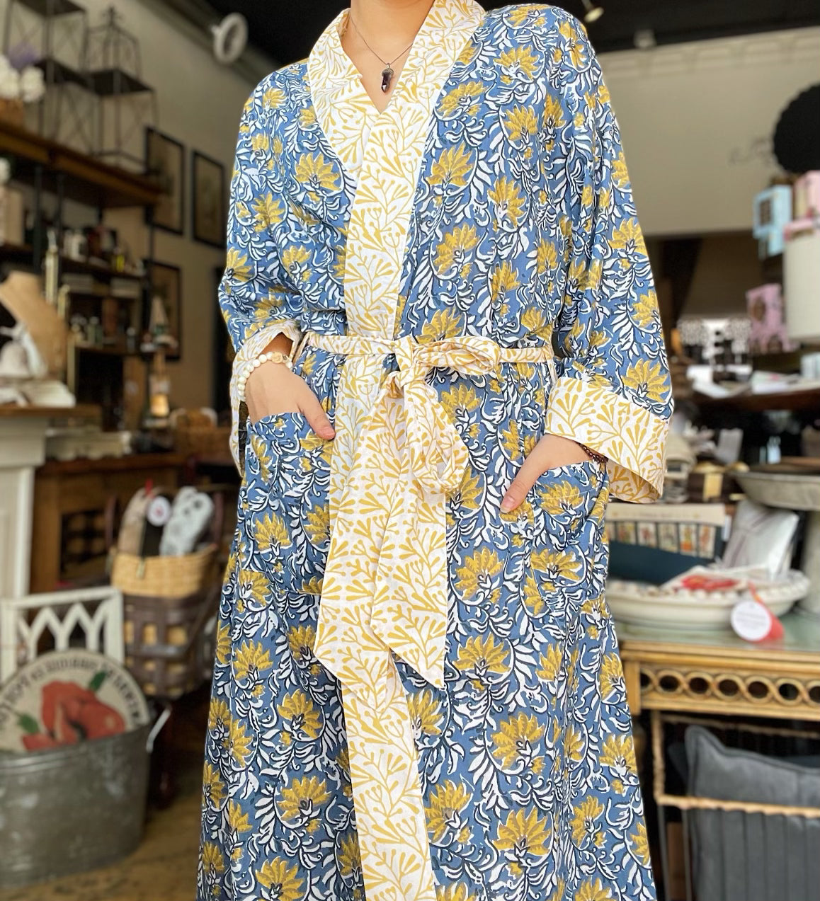 Kimono "Blue Flower"