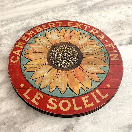 'Yellow Sunflower On Blue' Lazy Susan