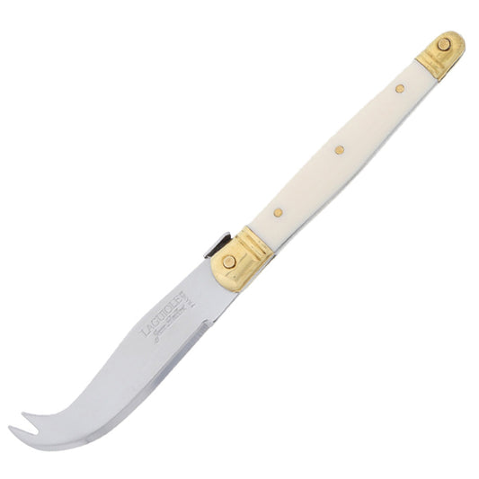 Jean Dubost Mini Cheese Knife Ivory with Brass Detail