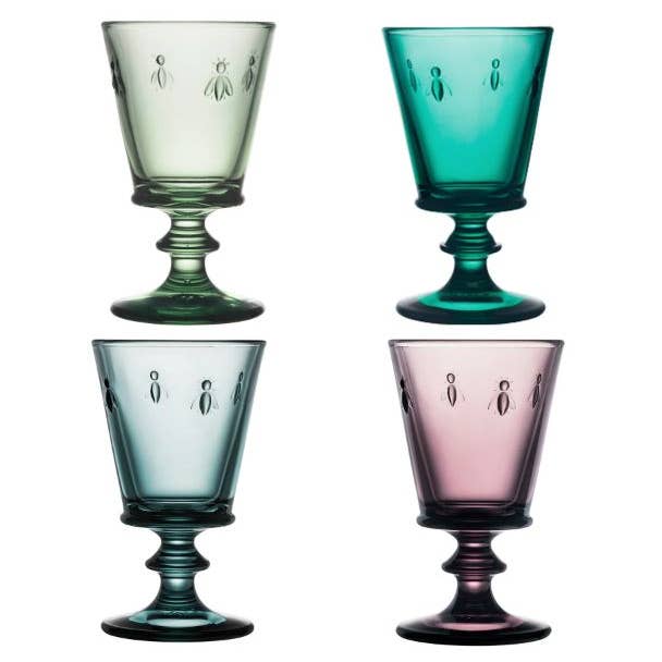 Bee Wine Glass -Multi-Colors (Set of 4)